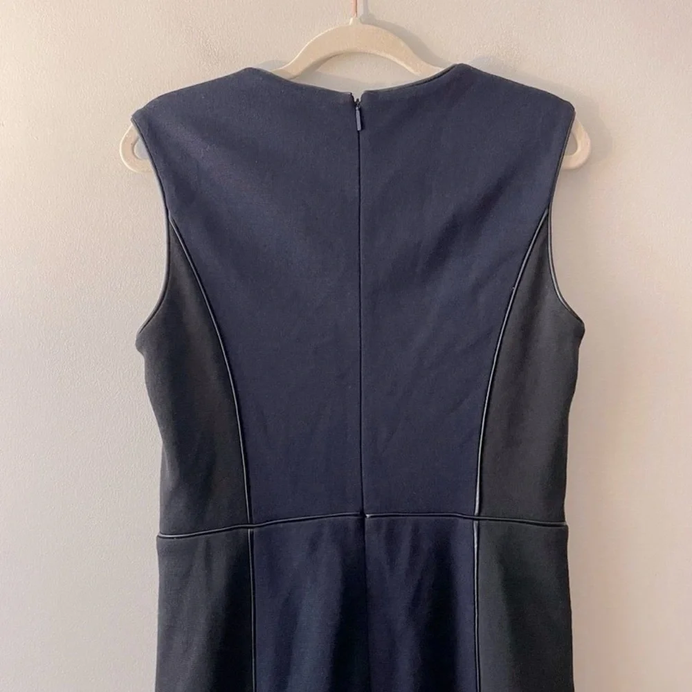 Tory Burch Natalee Ponte Sheath Dress Navy Black Career Work Medium Designer